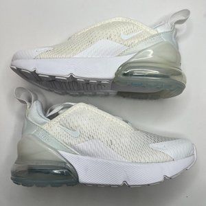 Nike Air Max 270 White Silver (PS) Size 11C AO2372-103